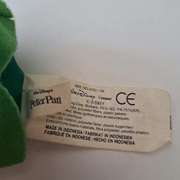 Disney Peter Pan Green and Brown Stuffed Animal 10 Inch - Picture 5 of 5